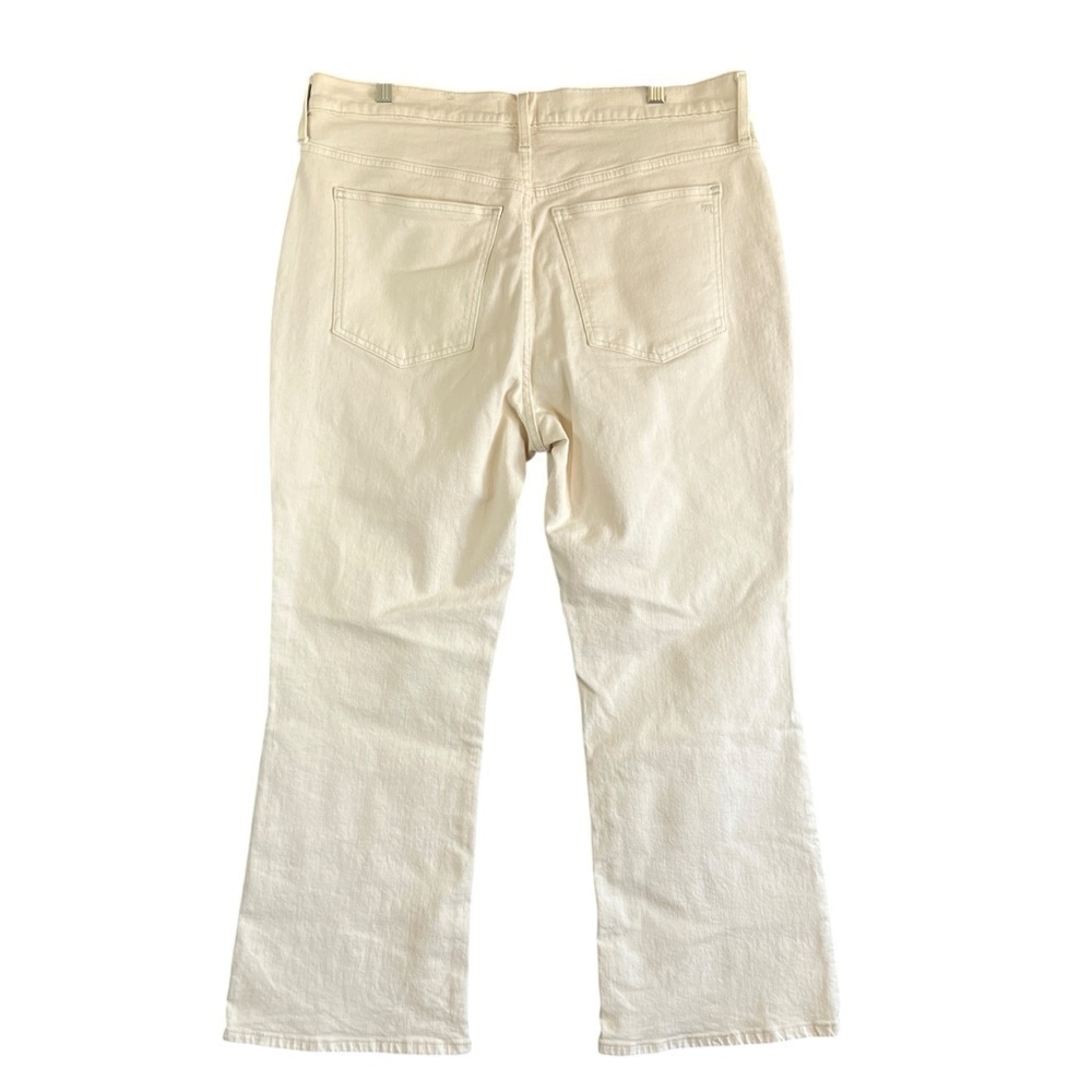 MADEWELL THE PERFECT VINTAGE FLARE CROP JEAN Cream Denim Size 32 FLAW